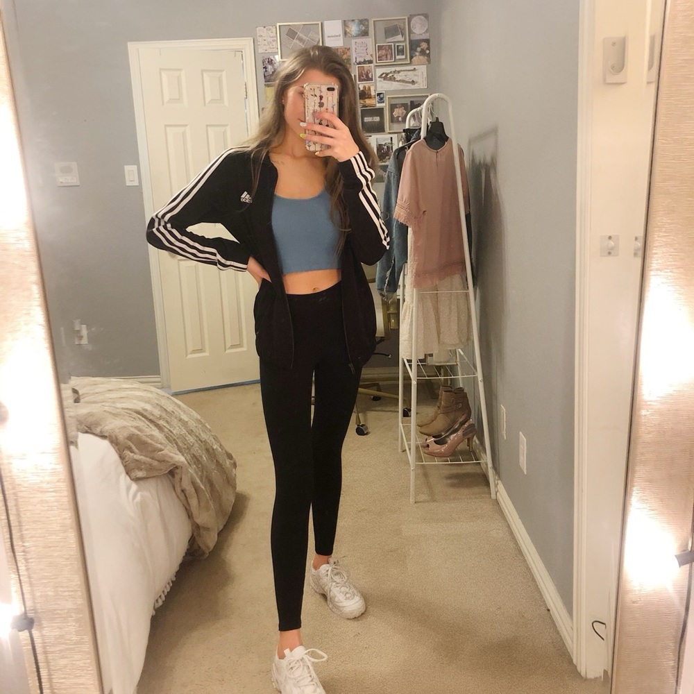 Adidas black track jacket